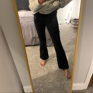 Pull on petite black flare pants